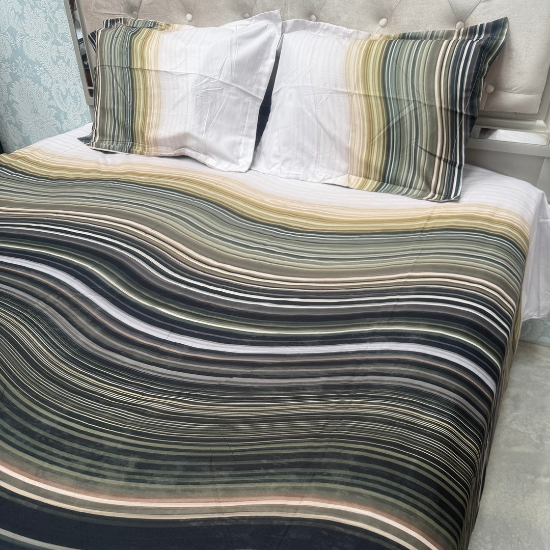 SUMMER 7D DIGITAL PRINT SUPER KING SIZE BEDHSEET SET