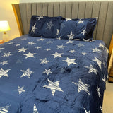 WINTER KING SIZE 3 PCS VELVET BEDSHEET ( fit on super king size as well)