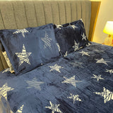 WINTER KING SIZE 3 PCS VELVET BEDSHEET ( fit on super king size as well)