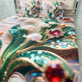 SUMMER SUPER KING SIZE 7 D BEDHSEET SET