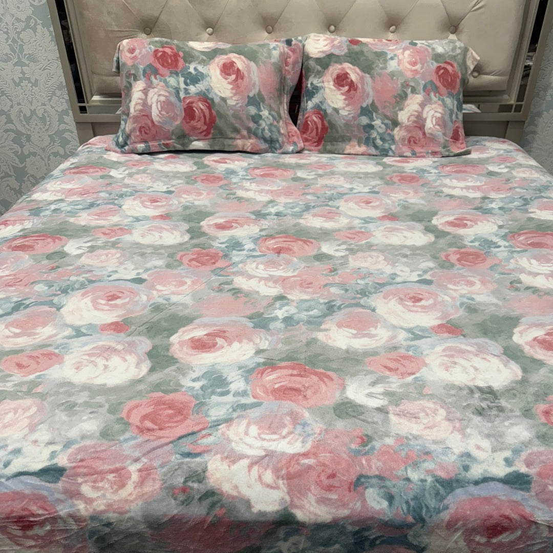 WINTER KING SIZE 3 PCS FLAT BEDSHEET SET