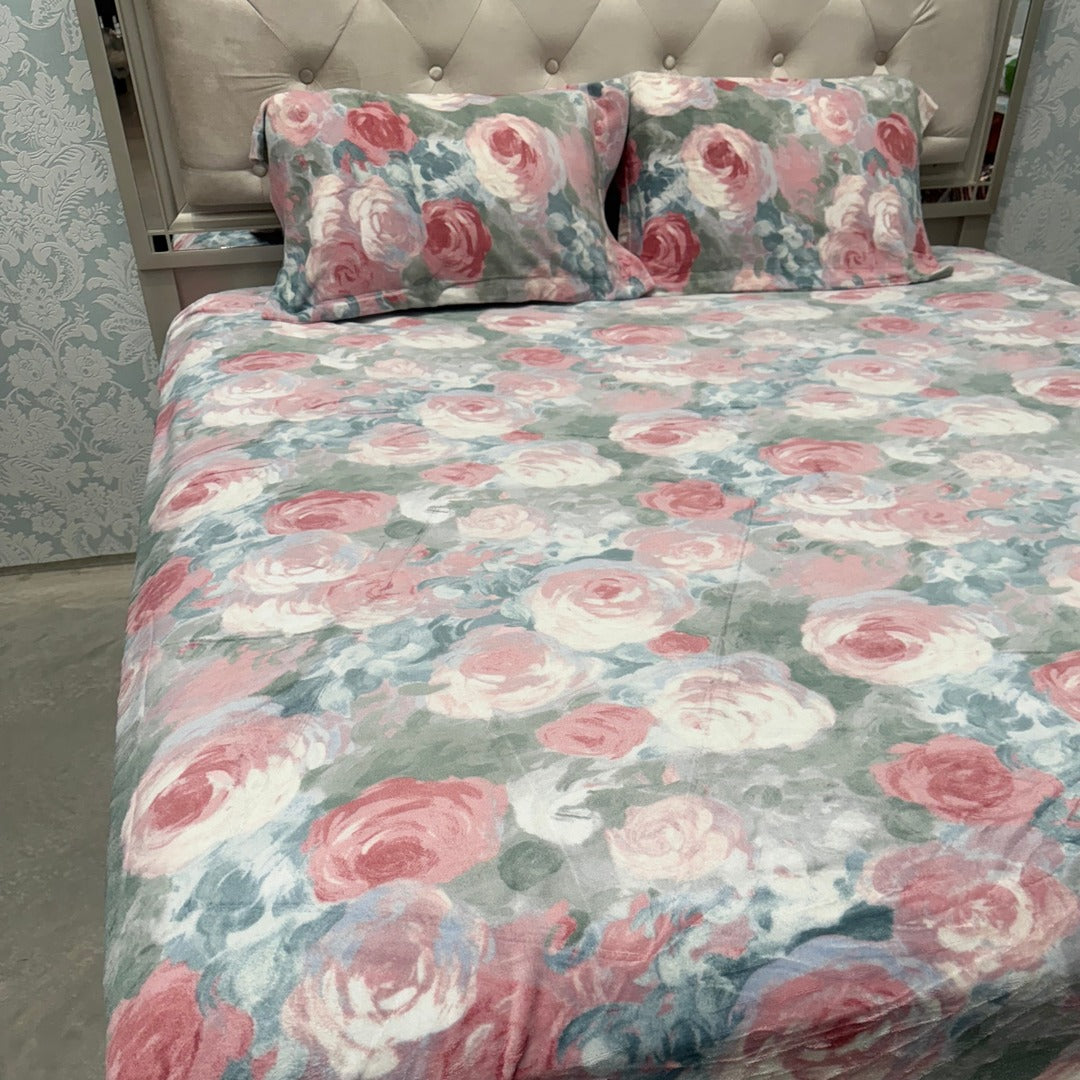 WINTER KING SIZE 3 PCS FLAT BEDSHEET SET