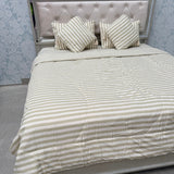 LUXURY REVERSIBLE COMFORTER SET WITH MATCHING PILLOW COVERS & CUSHIONS