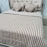 LUXURY REVERSIBLE COMFORTER SET WITH MATCHING PILLOW COVERS & CUSHIONS