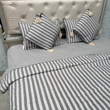 LUXURY REVERSIBLE COMFORTER SET WITH MATCHING PILLOW COVERS & CUSHIONS