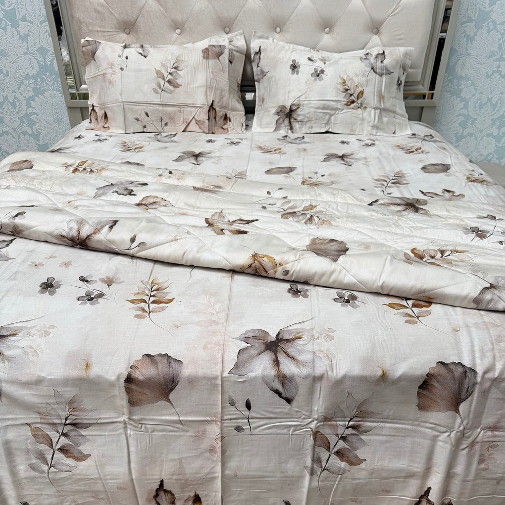 PREMIUM PURE COTTON SUPER KING SIZE 4-PIECE COMFORTER & AC BEDDING SET – LUXURY YEAR-ROUND COMFORT