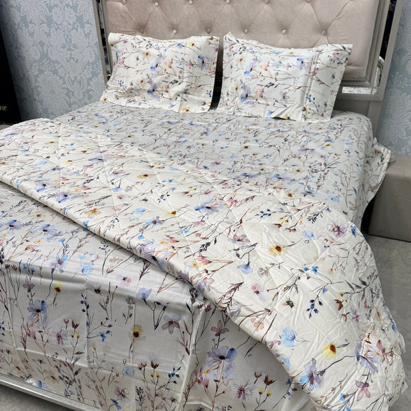 PREMIUM PURE COTTON SUPER KING SIZE 4-PIECE COMFORTER & AC BEDDING SET – LUXURY YEAR-ROUND COMFORT