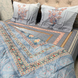 PREMIUM PURE COTTON SUPER KING SIZE 4-PIECE COMFORTER & AC BEDDING SET – LUXURY YEAR-ROUND COMFORT