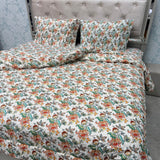 JAIPURI PRINTS PURE COTTON VINTAGE FLORAL COMFORTER SET – KING TO SUPER KING
