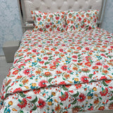 JAIPURI PRINTS PURE COTTON VINTAGE FLORAL COMFORTER SET – KING TO SUPER KING